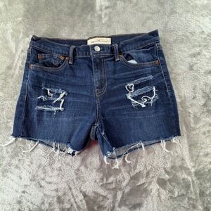 Gap 1969 Distressed Denim Cutoff Shorts Womens 29 Y2K Grunge Raw Hem Festival